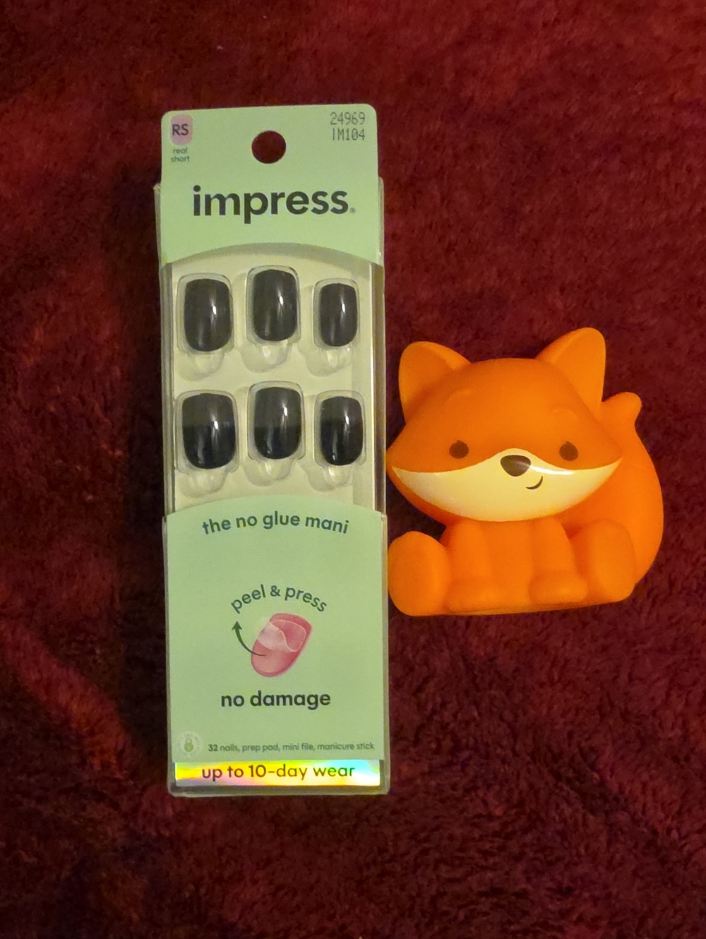 🆕2/$12 Impress Artificial Nails Press-ons No Glue Mani Black - Solenne